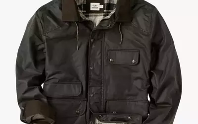 Score the Flint and Tinder Flannel-Lined Waxed Canvas Hudson Jacket for 40% Off