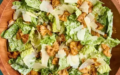 Crispy Pasta Caesar Salad