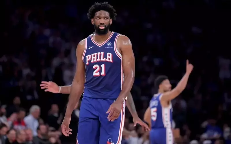 76ers Star Joel Embiid Sidelined for Game 2 Against Knicks Due to Ankle and Hip Injuries