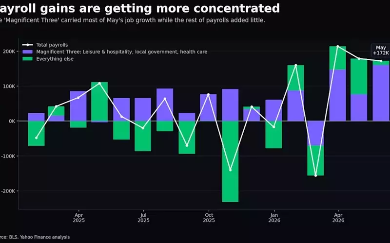 The Concentrated Growth of May Job Market: A Look at the 'Magnificent Three'