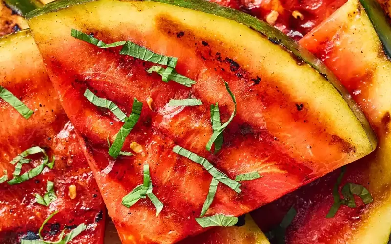 Grilled Watermelon with Honey-Lime-Cayenne Glaze: A Spicy Summer Treat