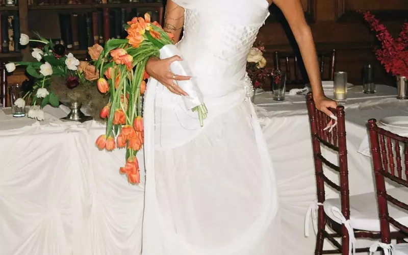 A Bronx Couple's Elegant Wedding Fashion