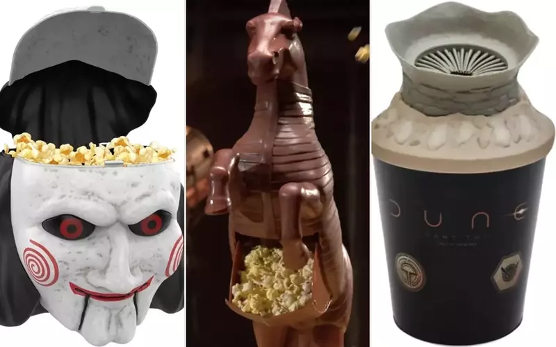 The Most Unconventional Popcorn Containers from Recent Cinema Releases