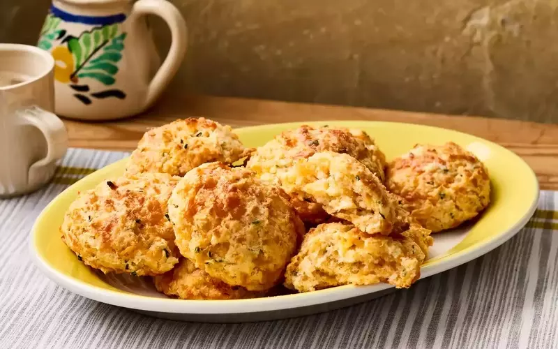 Effortless Chive and Cheddar Drop Biscuits