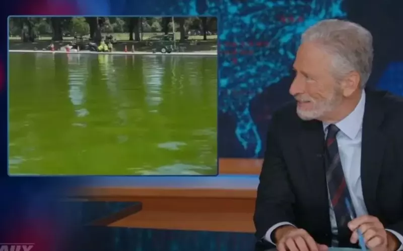 Jon Stewart Quips on Lincoln Memorial Reflecting Pool's Algae Bloom