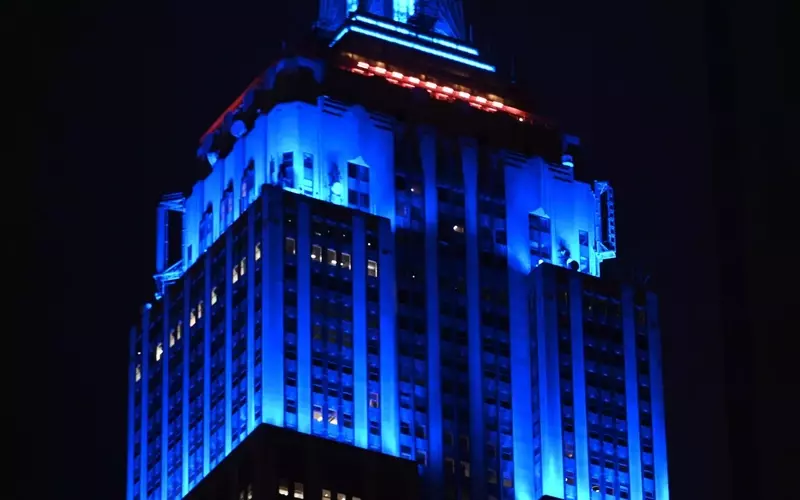 Empire State Building Lit Blue for Taylor Swift and Travis Kelce's Wedding