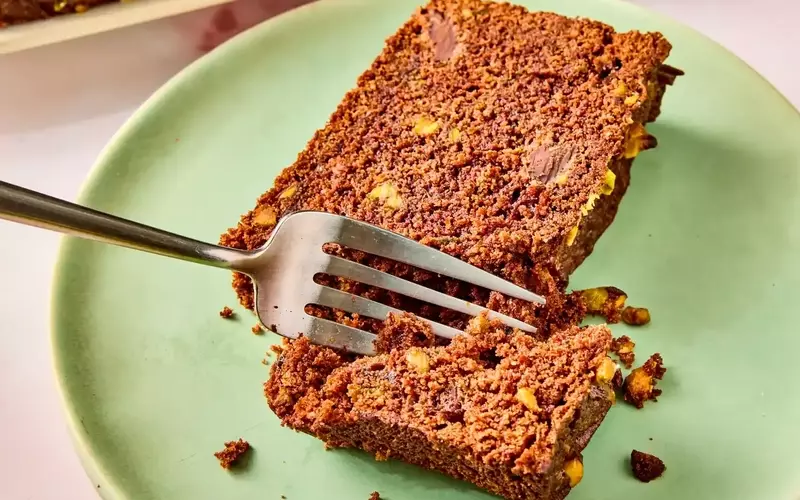 Decadent Chocolate Pistachio Zucchini Loaf