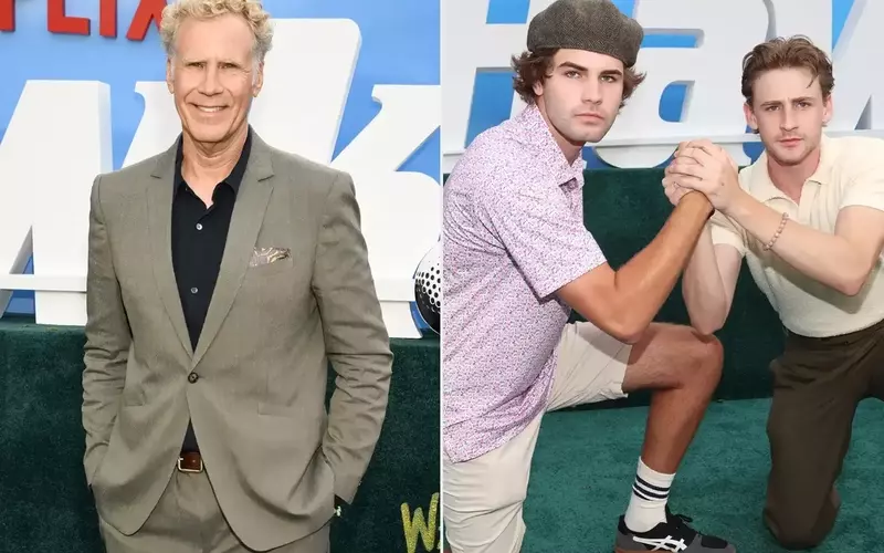 Will Ferrell's Sons Playfully Rib Him About Basketball Skills at Premiere