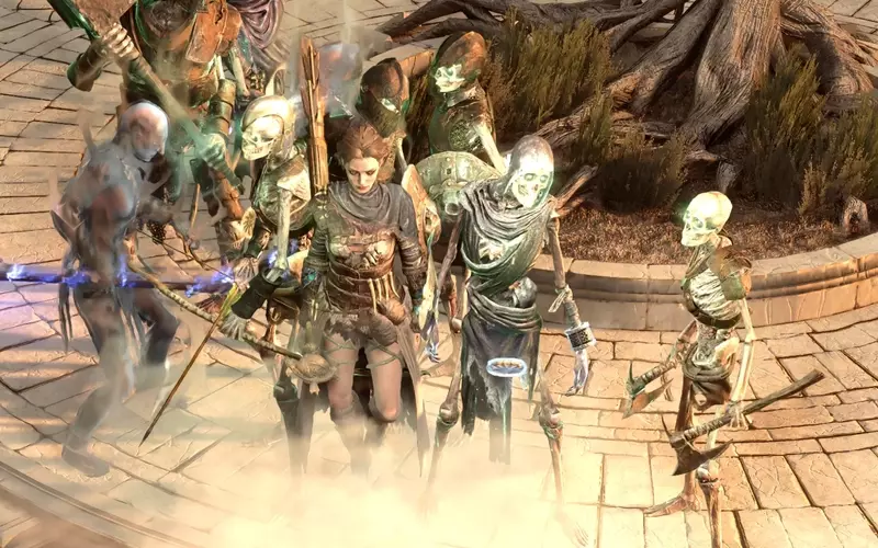 Path of Exile 2: Summoning an army of 2,000 skeletons, an ultimate frame rate shredder